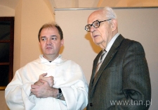 Prof. Jerzy Kłoczowski i O. Tomasz Dostatni