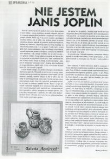 Recenzja sprzed premierowego pokazu przedstawienia &bdquo;Joplin &ndash; to ja ?&rdquo; Teatru Scena 6