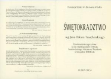 Informator Teatru Scena 6 o przedstawieniu &bdquo;Świętokradztwo&rdquo;
