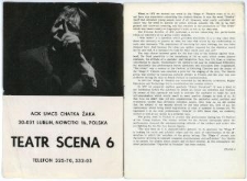 Folder z przedstawienia &bdquo;Zesłani do raju&rdquo; Teatru Scena 6