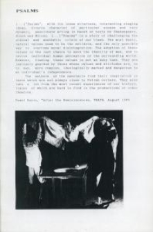 Teatr Scena 6: spektakl &bdquo;Psalmy"