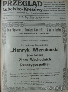 Strona czasopisma "Przegląd Lubelsko-Kresowy", R. 1, nr 3