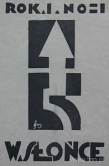 Okładka czasopisma "W Słońce" R. 1, nr 1