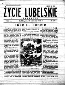 Życie Lubelskie - Tygodnik, R. 1 (1935), nr 10