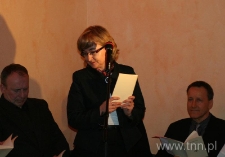 Elżbieta Bolibok podczas odczytywania fragmentu "Poematu o mieście Lublinie"