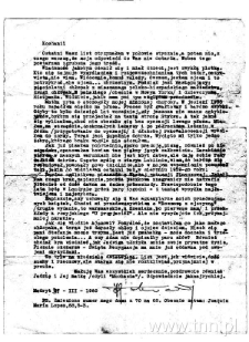 List J. Łobodowskiego do siostry Władysławy