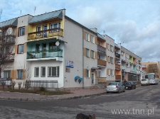 Powojenna zabudowa przyrynkowa w Turobinie