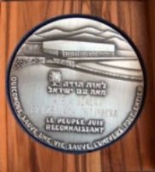 Medal "Sprawiedliwy wśród Narodów Świata" dla Czesławy Chojnackiej