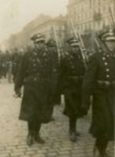 A parade. Ludwik Golecki as an officer. Thirties 20. centhury