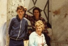 Wanda Michalewska with Shoshana Golan (Róża Bejman) and her son. Israel. April 25, 1985.
