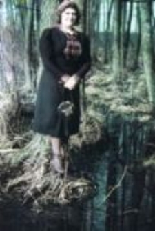 Barbara Stankiewicz. The wife of Stanisław. Forest - alder trees, next to the Głodno forester’s lodge, c. 1941 - 1942