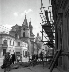 Prace remontowe na Krakowskim Przedmieściu w Lublinie