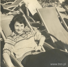 Anna Langfus na wakacjach w g&oacute;rach, lata 50.
