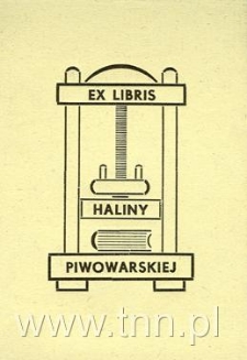 Ekslibris Haliny Piwowarskiej