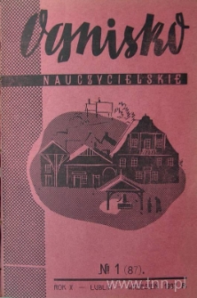 Okładka czasopisma "Ognisko Nauczycielskie" nr 1/1937