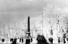 Pomnik Unii Lubelskiej zimą