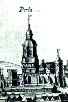 Brama Krakowska w Lublinie- fragment Widoku Lublina Hogenberga i Brauna