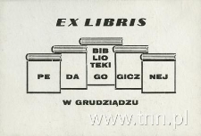 Ekslibris Biblioteki Pedagogicznej w grudziądzu.
