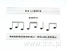 Ekslibris Zofii Radzikowskiej-Wojalskiej