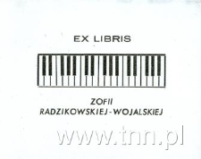 Ekslibris Zofii Radzikowskiej-Wojalskiej