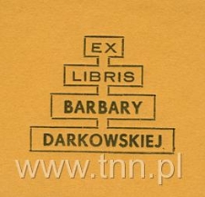 Ekslibris Barbary Darkowskiej