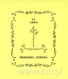 Ekslibris Zbigniewa J&oacute;źwika