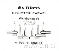 Ex Libris Biblioteki Pararafii Wniebowzięcia NMP w Bystrej Śląskiej