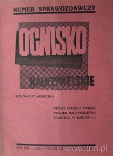 Okładka czasopisma "Ognisko Nauczycielskie" nr 4/1935/6