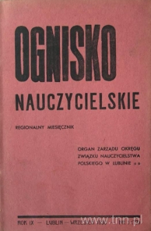 Okładka czasopisma "Ognisko Nauczycielskie" nr 1/1936