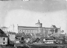 Panorama dzielnicy żydowskiej i Zamku Lubelskiego z terenu Podzamcza