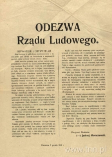 Odezwa Rządu Ludowego