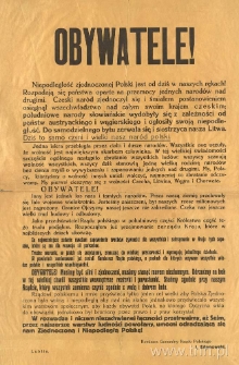 Odezwa Komisarza Juliusza Zdanowskiego