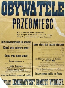 Odezwa Centralnego Demokratycznego Komitetu Wyborczego