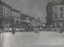 Krakowskie Przedmieście w Lublinie w czasie regulacji. Fotografia