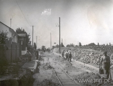 Ulica Głowackiego w Lublinie, w czasie regulacji. Fotografia