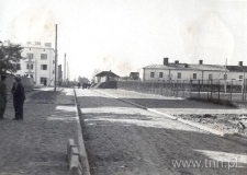 Ulica Weteranów w Lublinie, w czasie regulacji. Fotografia