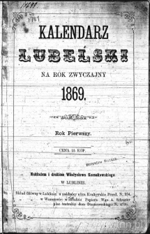 Kalendarz Lubelski na rok zwyczajny 1869