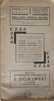 Przykłady typografii reklamowej umieszczone w informatorze &bdquo;Dni Lublina i Zamościa&rdquo;