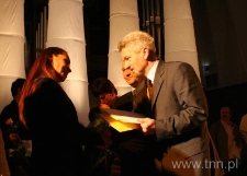 Joanna Zętar podczas wręczania nagrody