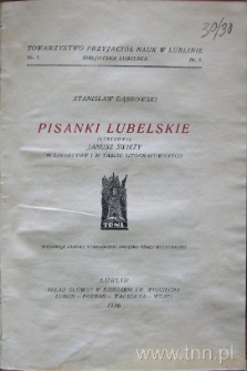 Okładka "Pisanek lubelskich" S. Dąbrowskiego