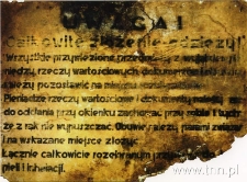 Tablica do baraku przebieralni obozu w Bełżcu