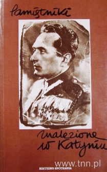 Okładka książki "Pamiętniki znalezione w Katyniu"