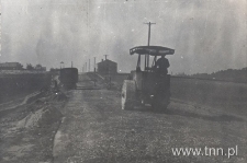 Ulica Bychawska w Lublinie, remont szosy. Fotografia