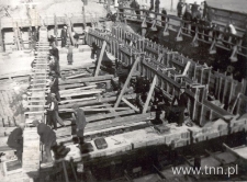 Most na ulicy Fabrycznej w Lublinie, przygotowanie szalowania. Fotografia