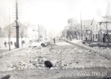 Ulica Fabryczna w Lublinie, w czasie regulacji. Fotografia