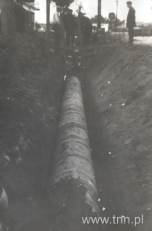 Ulica Fabryczna w Lublinie, w czasie regulacji. Fotografia