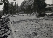 Ulica Lipowa w Lublinie, w czasie regulacji. Fotografia