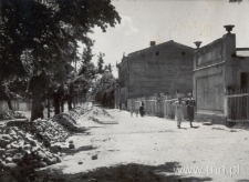 Ulica Lipowa w Lublinie, w czasie regulacji. Fotografia