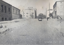 Ulica Uniwersytecka w Lublinie, w czasie regulacji. Fotografia