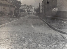 Ulica Skłodowskiej w Lublinie, w czasie regulacji. Fotografia